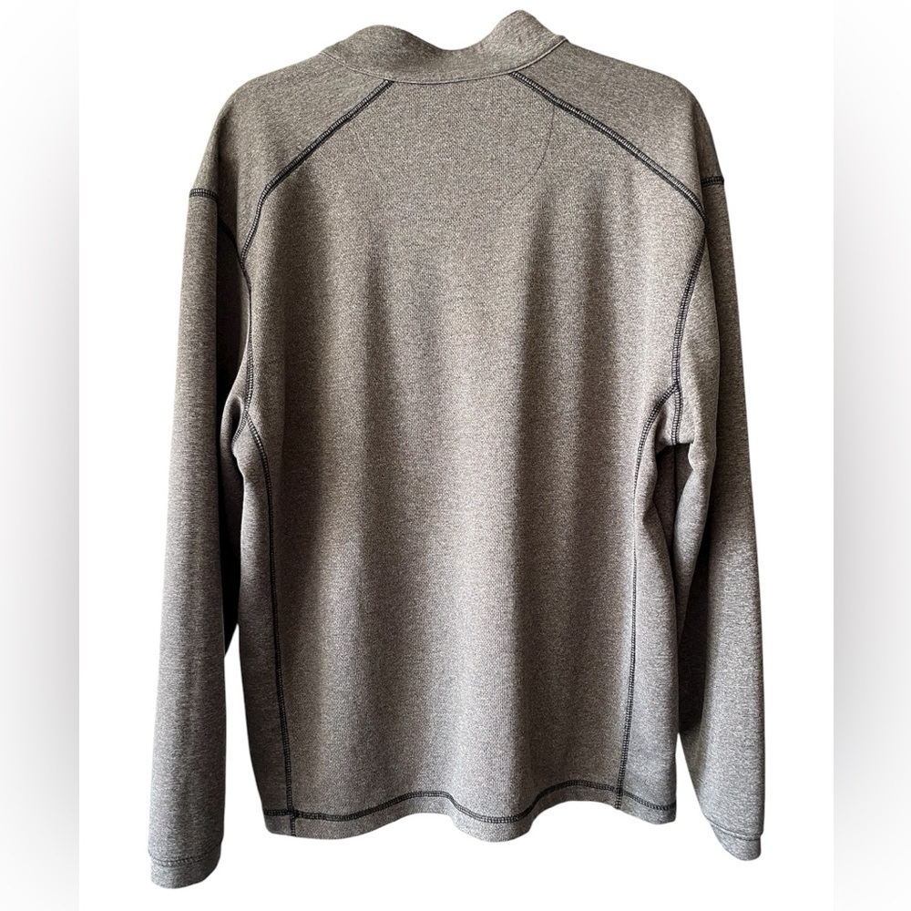 Pebble Beach Performance Gray Green Quarter 1/4 Zip Jacket Long Sleeve Large - Picture 3 of 4